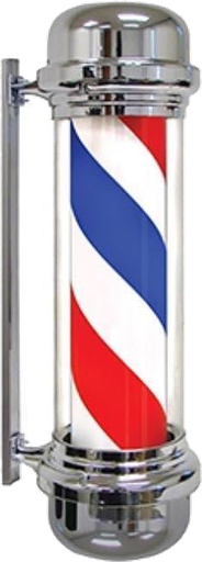 Adolph's Barber Shop barber pole logo